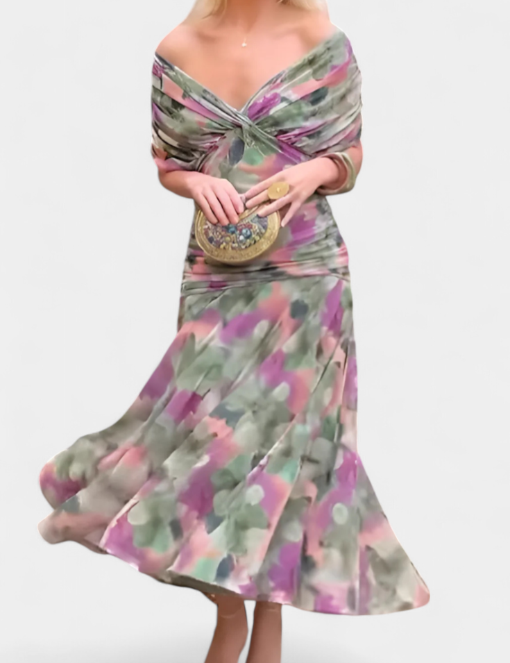 Luana - Vestido elegante com decote em V