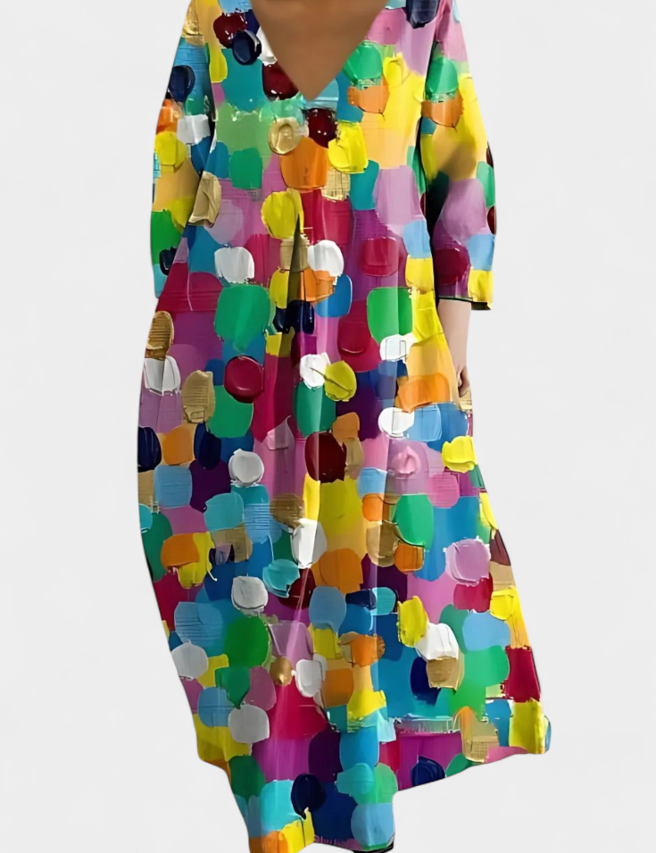 Ana - Vestido Fluido com Estampa