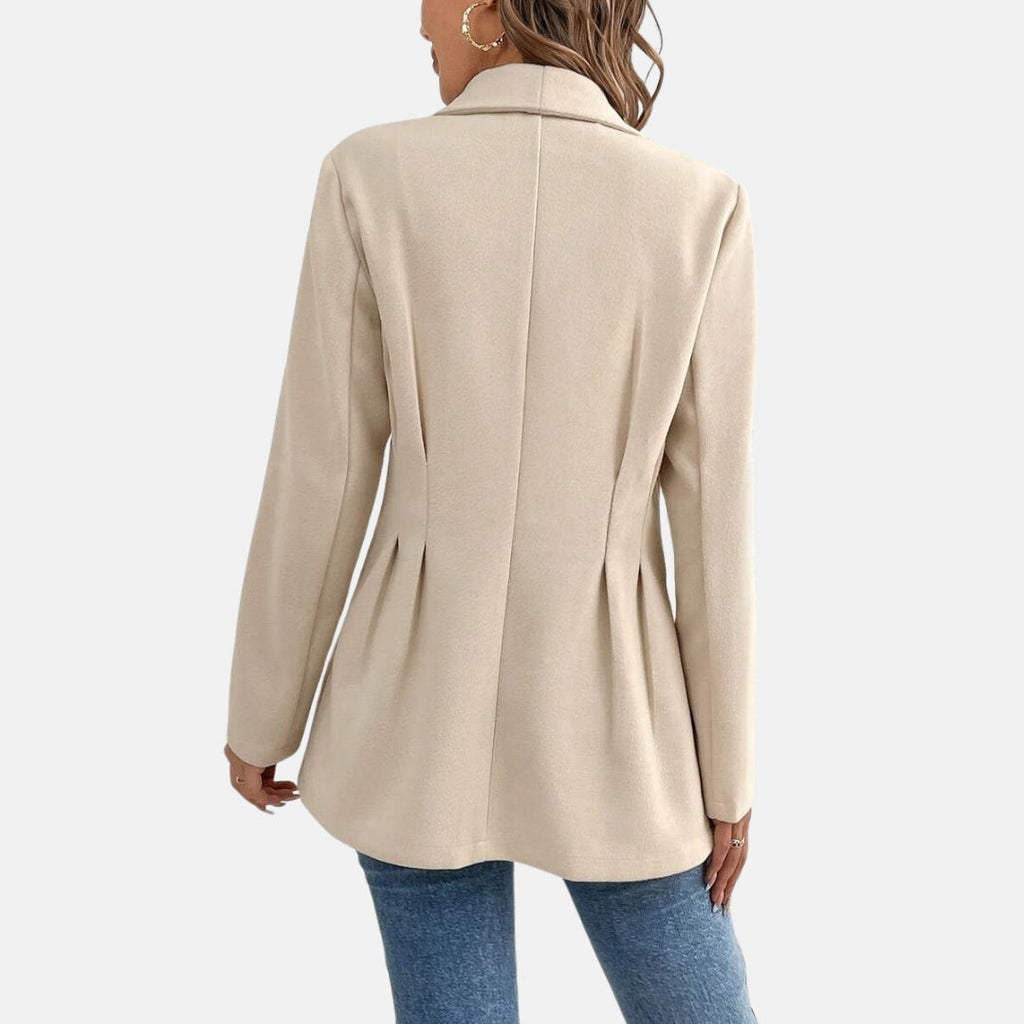 Lúcia | Blazer longo de botão único, perfeito para adicionar elegância ao seu guarda-roupa.