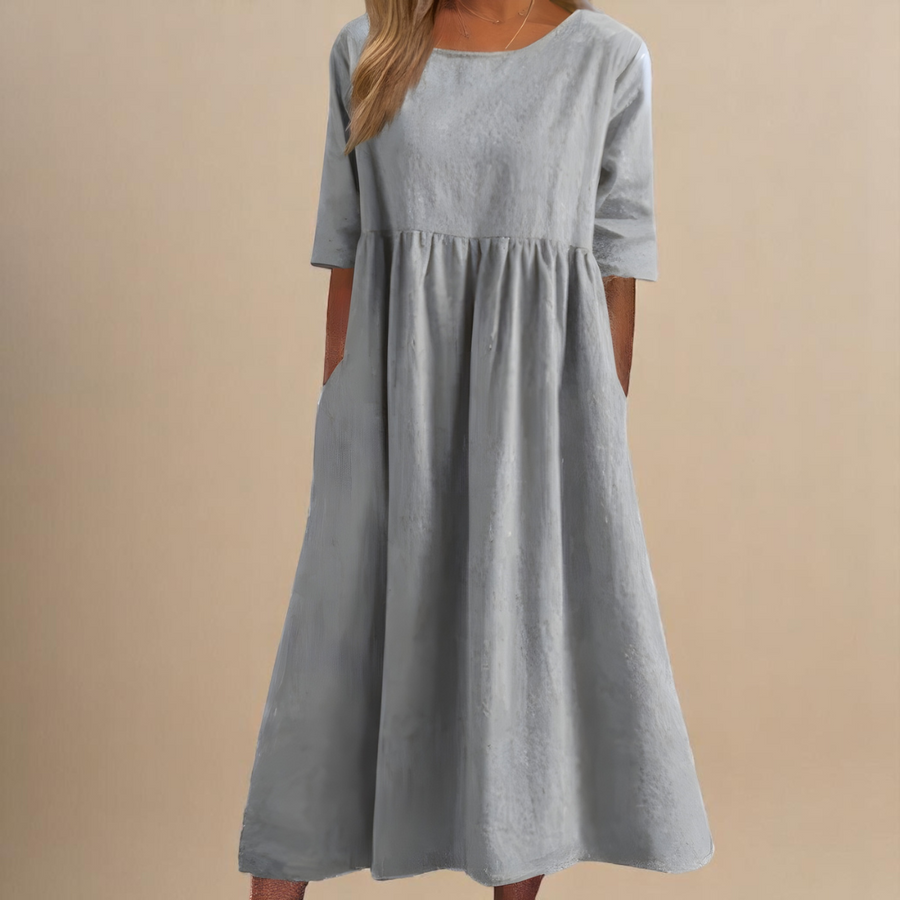 Minea - Vestido Em Algodão Arejado