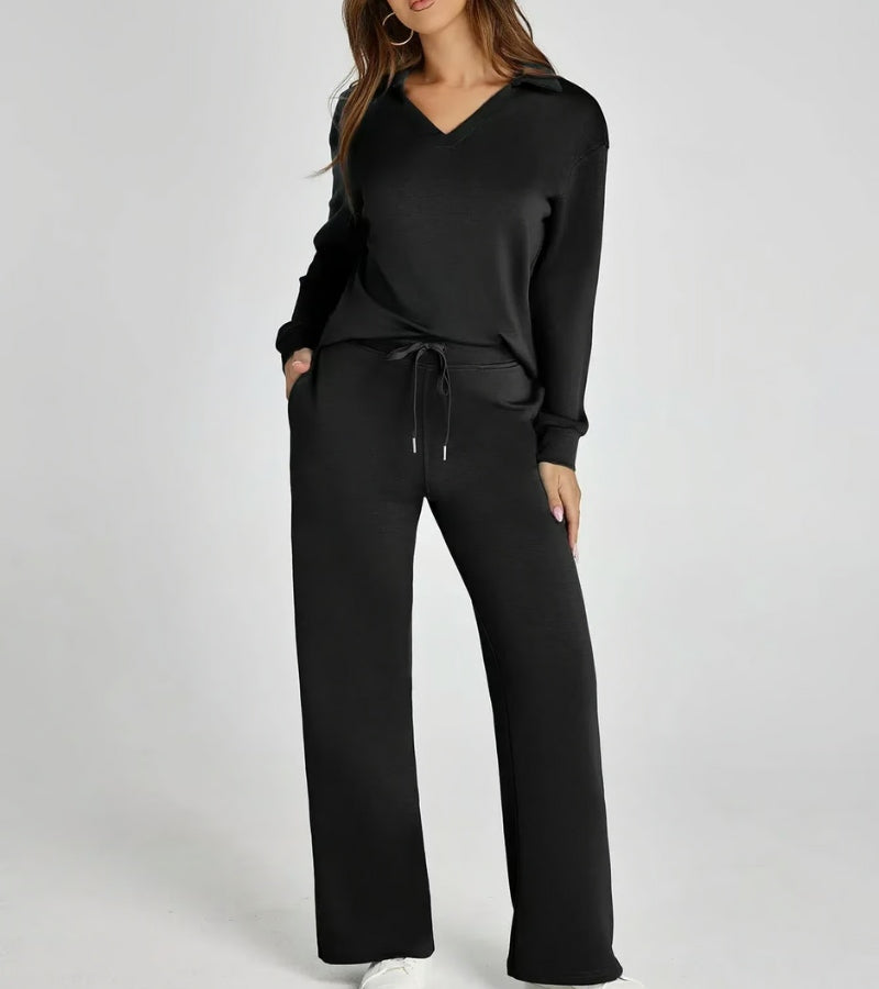 Livia | Ensemble deux pièces avec pantalon évasé