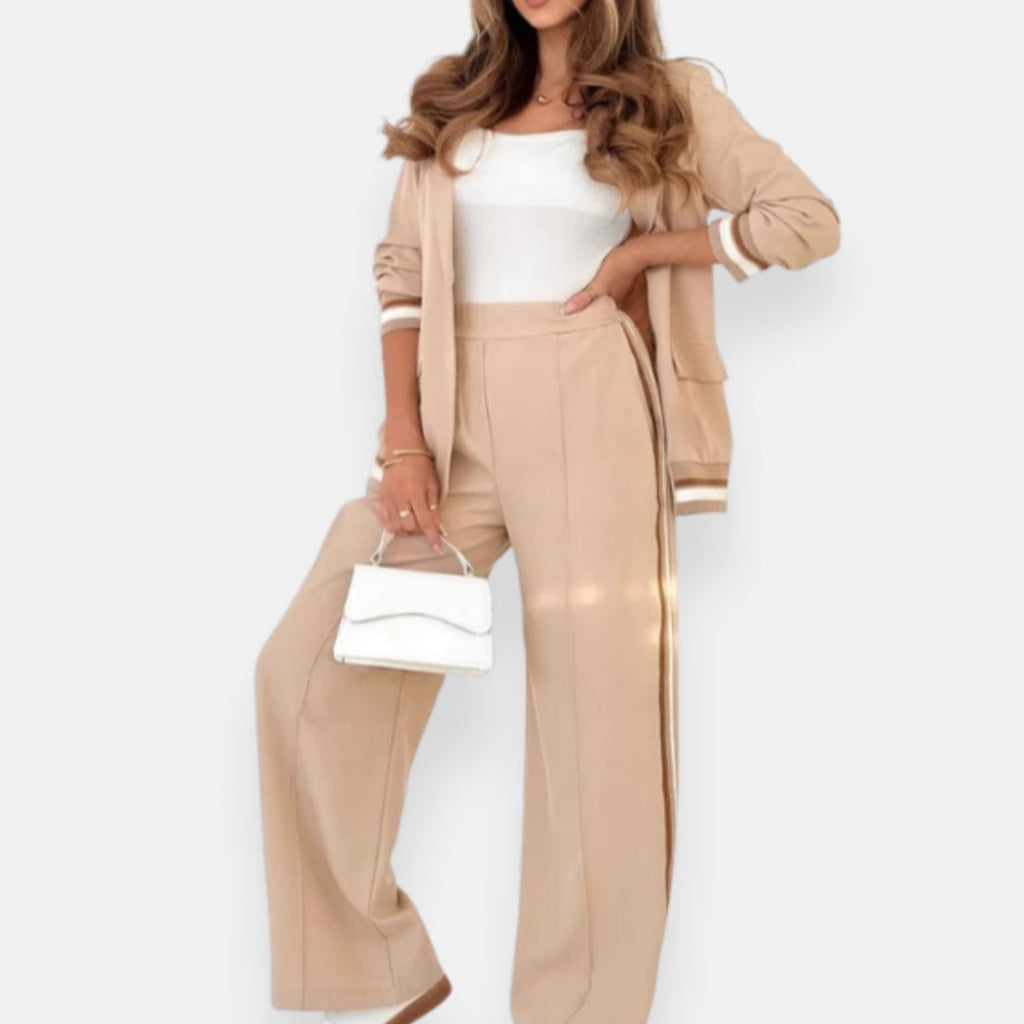 Alenya | Ensemble blazer moderne à pantalon large