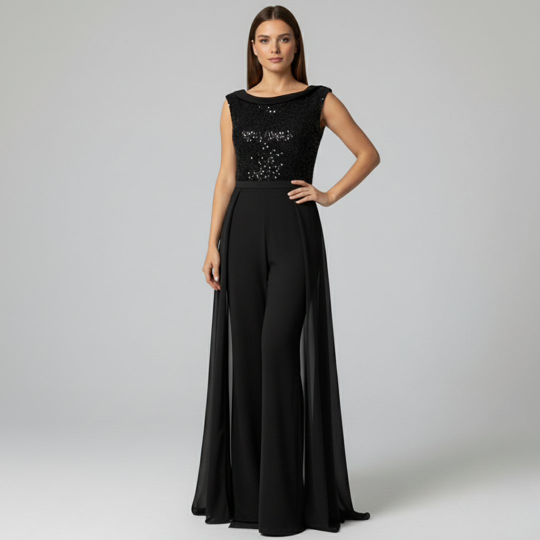 Inês | Conjunto de macacão sem mangas elegante