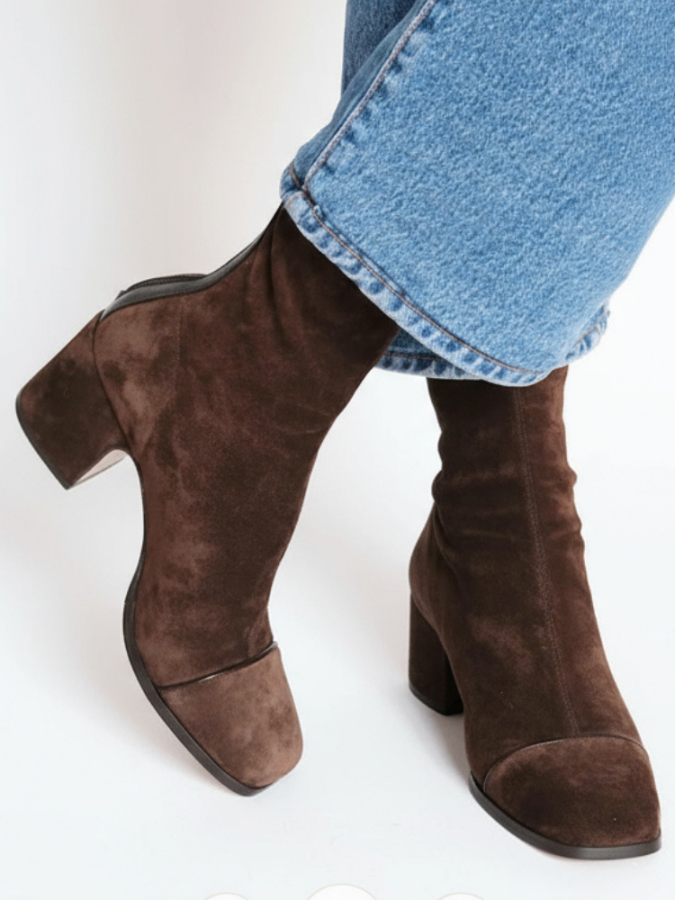 Lívia | Botas de salto elegantes em design sofisticado e confortável.