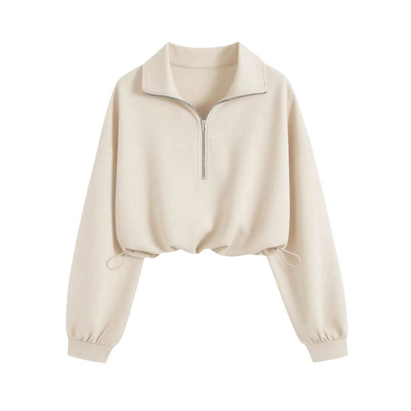 HARRIET™ – Pullover Casual com Meio Zíper