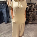 Sásquia - Vestido casual com capuz