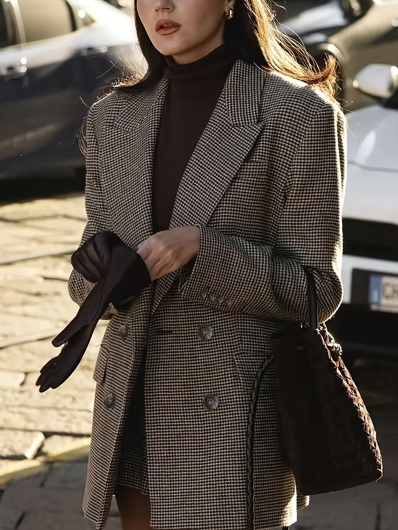 Blazer Alfaiataria com Padrão Elegante