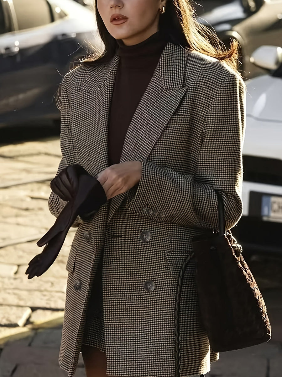Blazer Alfaiataria com Padrão Elegante