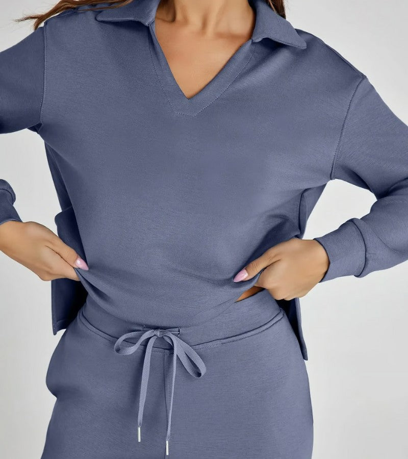 Sofia | Conjunto de duas peças com calças largas e elegantes