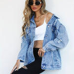 Casaco Denim Oversized Contemporâneo