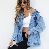 Casaco Denim Oversized Contemporâneo
