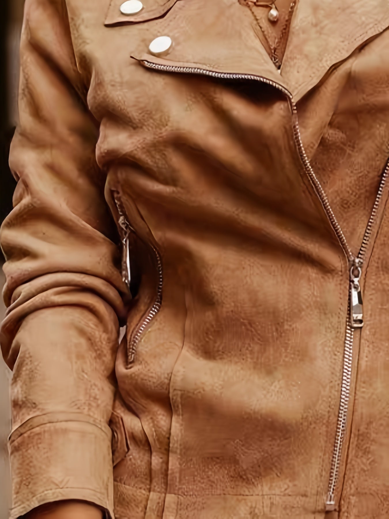 Casaco Biker Suede Elegante