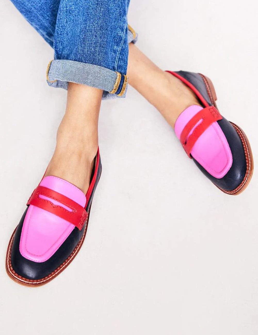 Lunessa - Mocassins com acento colorido