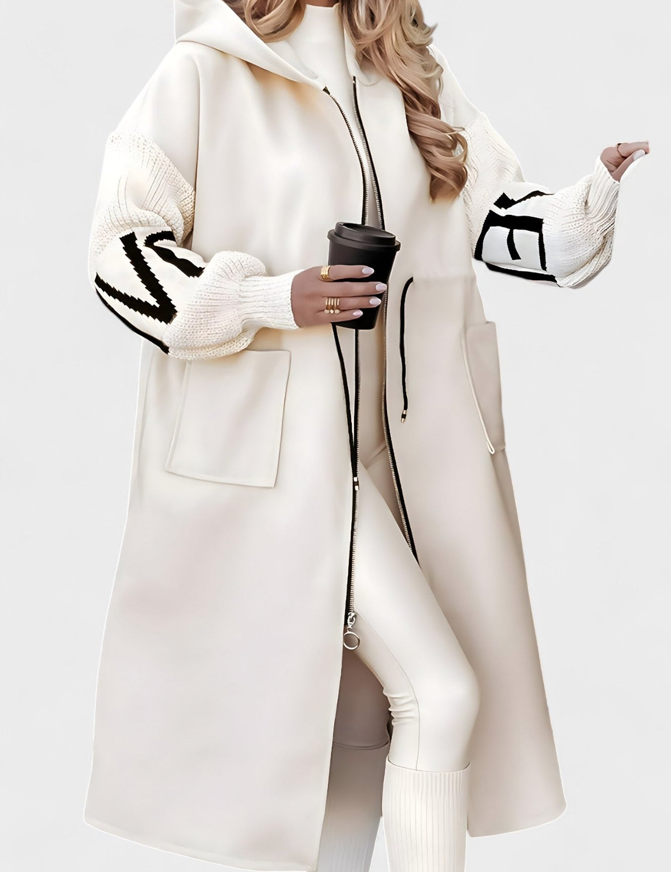 Rosa - Casaco-cardigan elegante