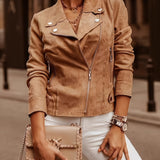 Casaco Biker Suede Elegante