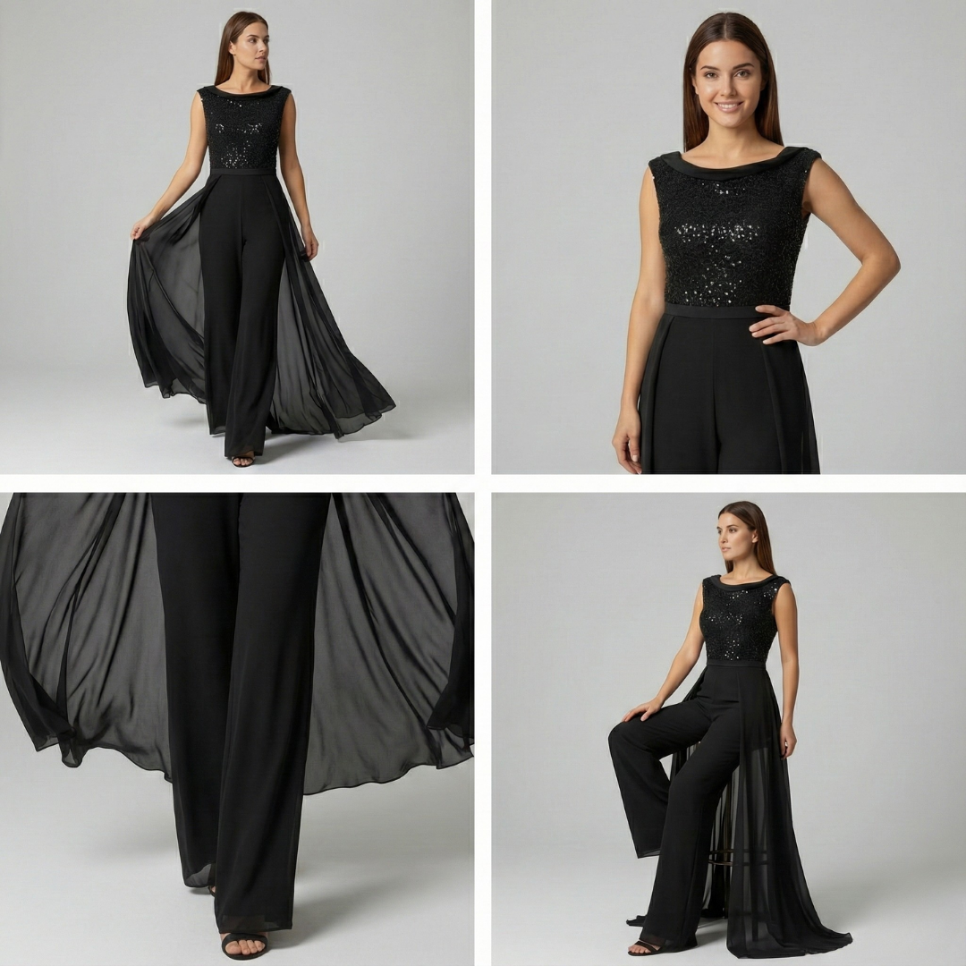 Inês | Conjunto de macacão sem mangas elegante