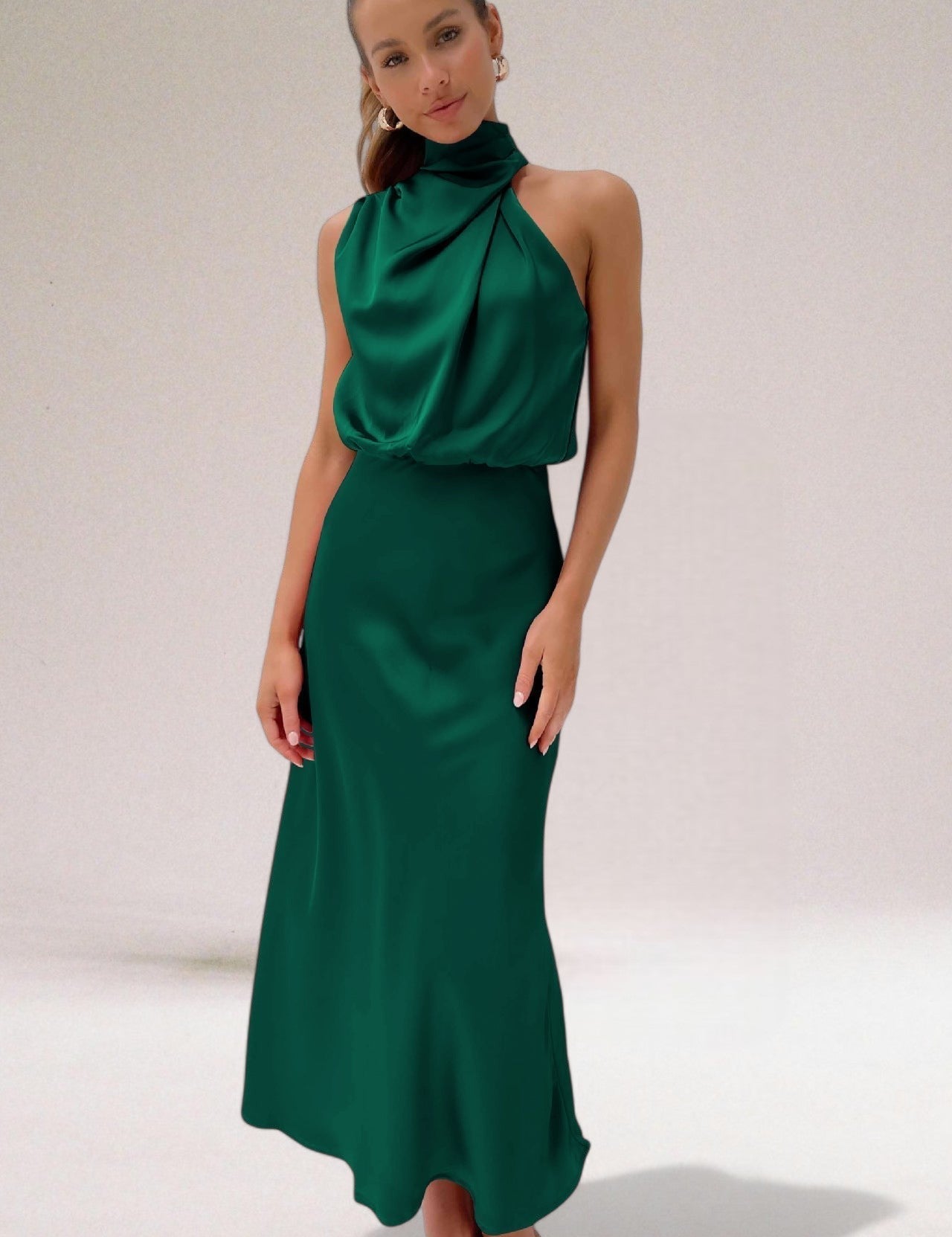 ELARA™ - Vestido de Sereia de Cetim Elegante