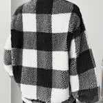 Sweat Xadrez Plush com Gola Alta