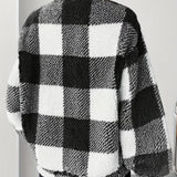 Sweat Xadrez Plush com Gola Alta