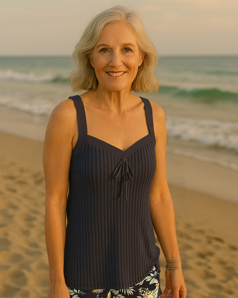 Paula - Conjunto de praia às riscas
