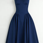 Odete - Vestido midi corpete estruturado