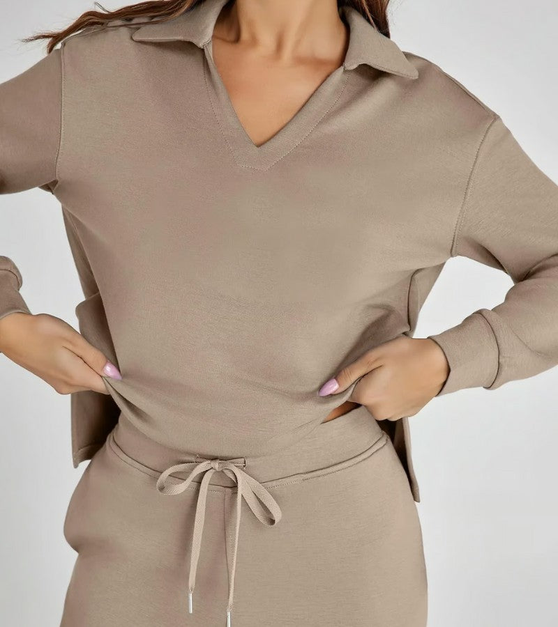 Sofia | Conjunto de duas peças com calças largas e elegantes