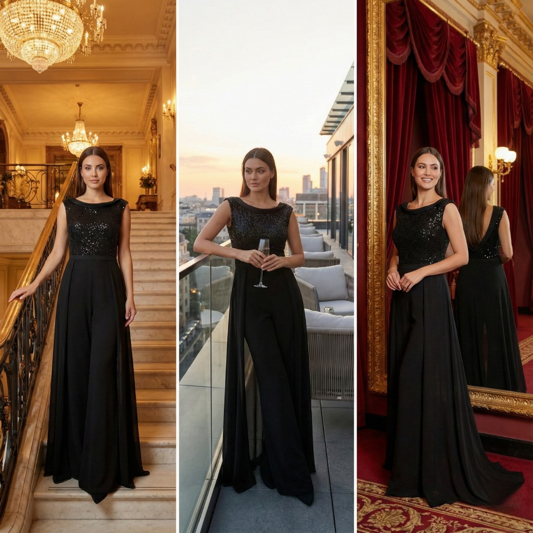 Inês | Conjunto de macacão sem mangas elegante