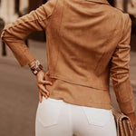 Casaco Biker Suede Elegante