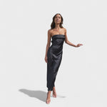 Carmen - Vestido de cetim sem mangas