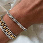 Pulseira de Rivière Baguette