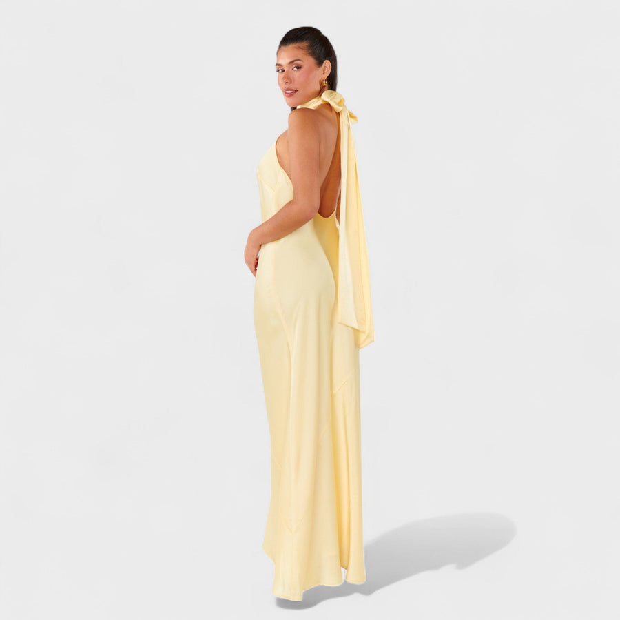 Martina - Vestido com laço de cetim
