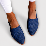 Simone | Mocassins Trançados com Fecho Atrás