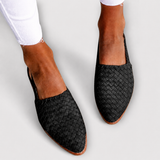 Simone | Mocassins Trançados com Fecho Atrás