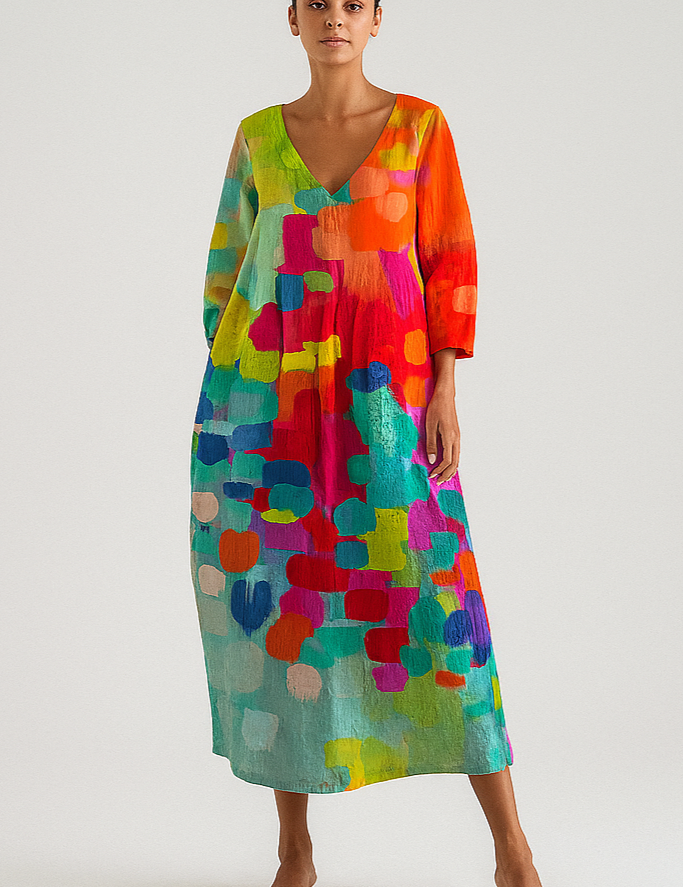 Ana - Vestido Fluido com Estampa