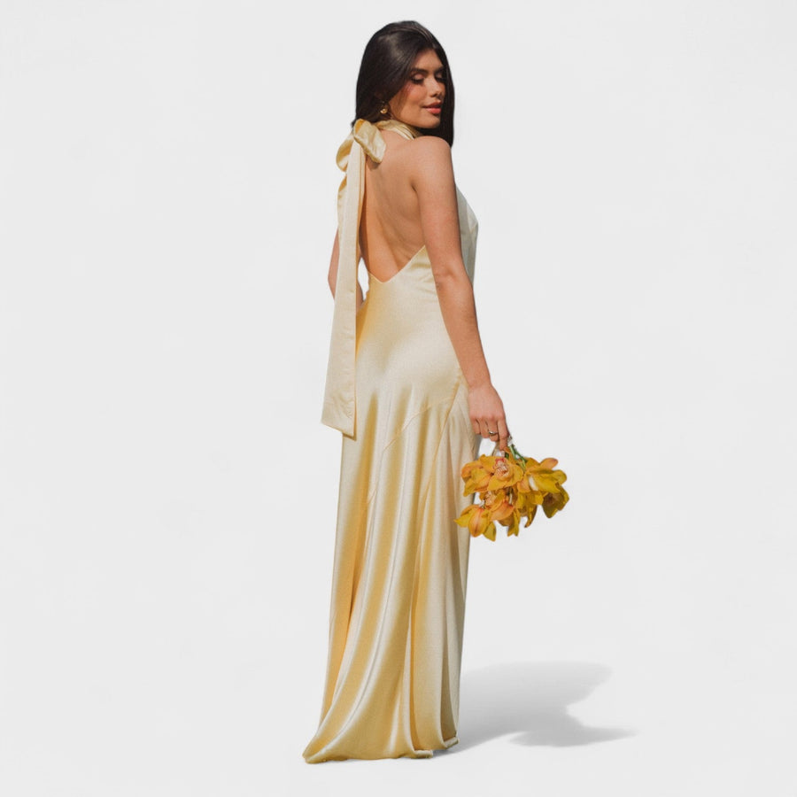 Martina - Vestido com laço de cetim