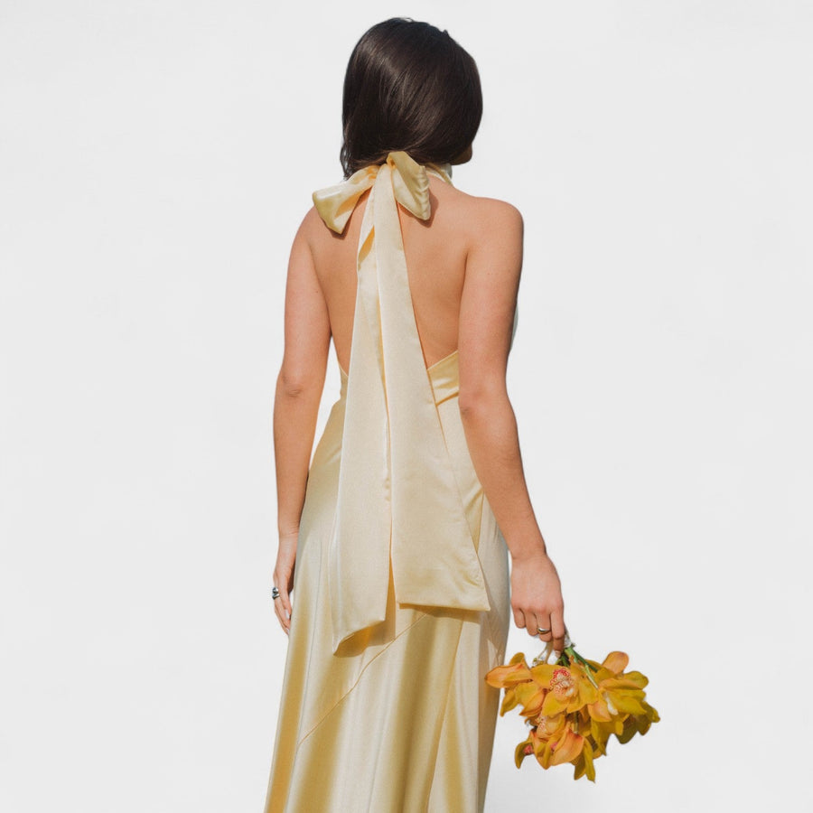Martina - Vestido com laço de cetim
