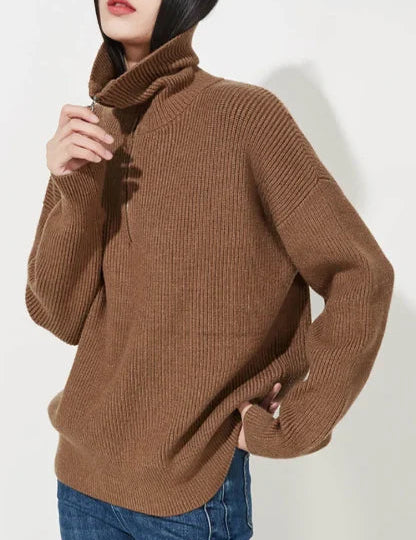 ELODIE™ - Sweater Confortável com Meio Zíper