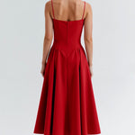 Odete - Vestido midi corpete estruturado