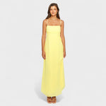 Flóssi - Vestido maxi amarelo