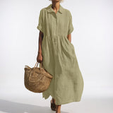 Lysandra™ — Vestido chemise fluido de verão