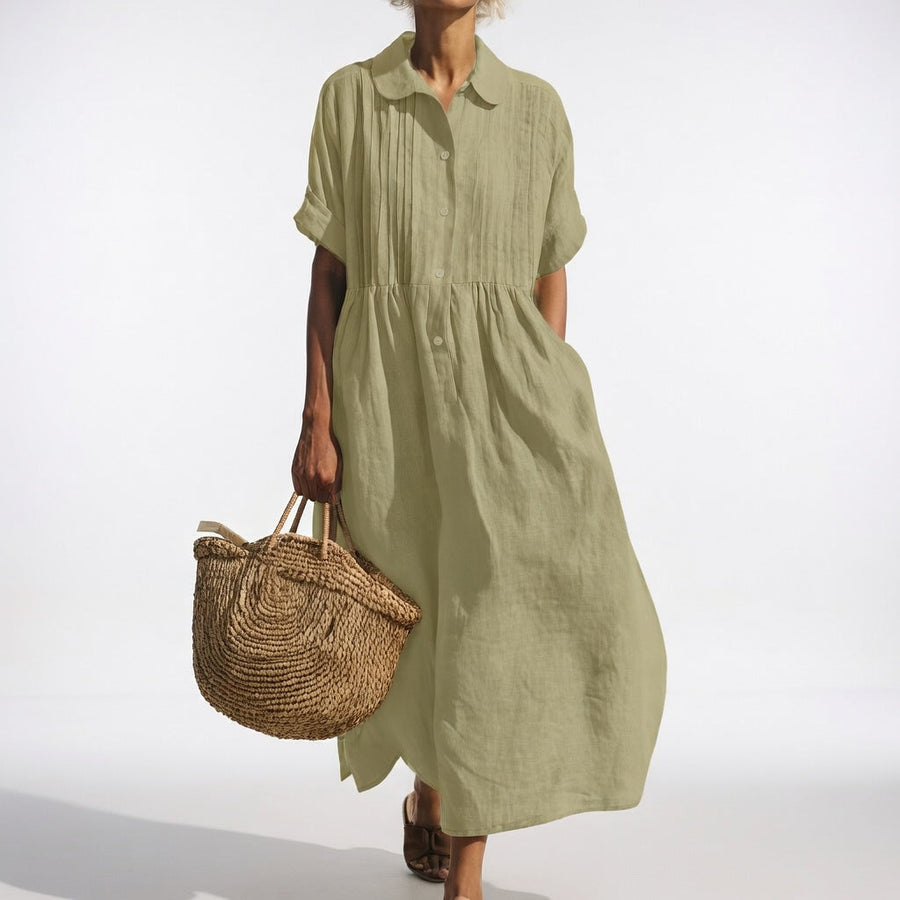 Lysandra™ — Vestido chemise fluido de verão