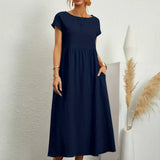 Inês — Vestido midi fluido de elegância intemporal