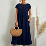 Inês — Vestido midi fluido de elegância intemporal