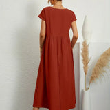 Inês — Vestido midi fluido de elegância intemporal