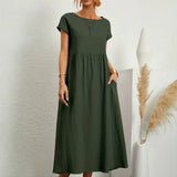 Inês — Vestido midi fluido de elegância intemporal