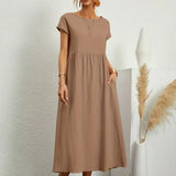 Inês — Vestido midi fluido de elegância intemporal