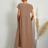Inês — Vestido midi fluido de elegância intemporal