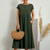 Inês — Vestido midi fluido de elegância intemporal