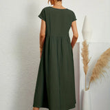 Inês — Vestido midi fluido de elegância intemporal
