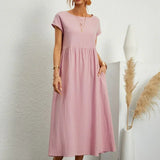 Inês — Vestido midi fluido de elegância intemporal